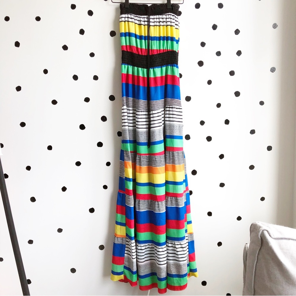 Tbags Los Angeles Striped Maxi Dress Size XS